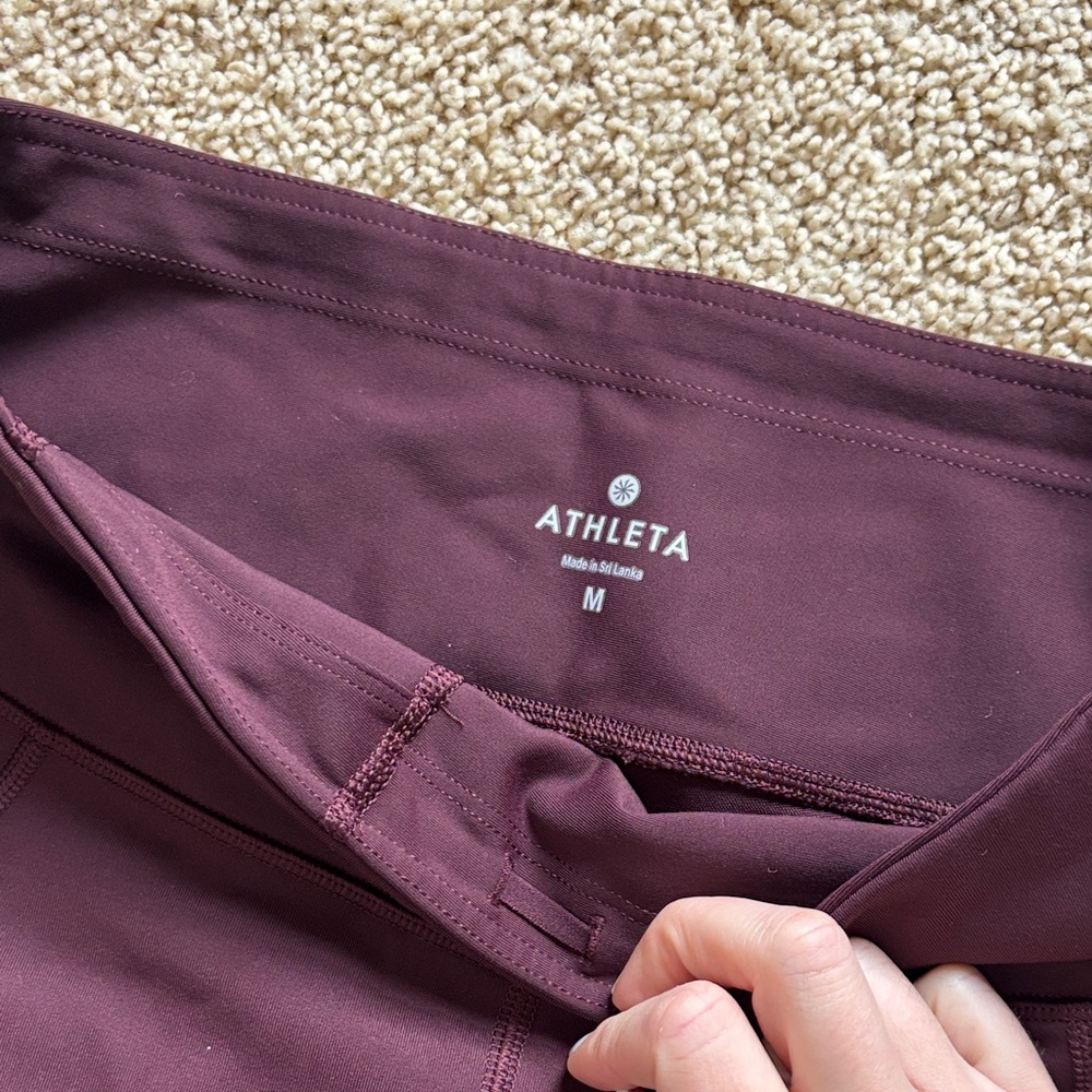 Athleta Maroon High-Rise Active Leggings